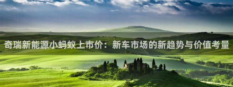 球盟会手机网页版:奇瑞新能源小蚂蚁上市价:新车市场的新趋势与