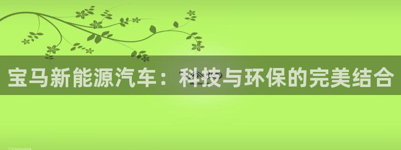 球盟会官方app首页入口:宝马新能源汽车:科技与环保的完美结