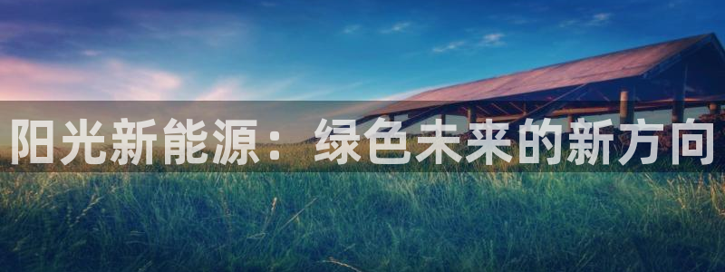 球盟会能退钱吗:阳光新能源:绿色未来的新方向