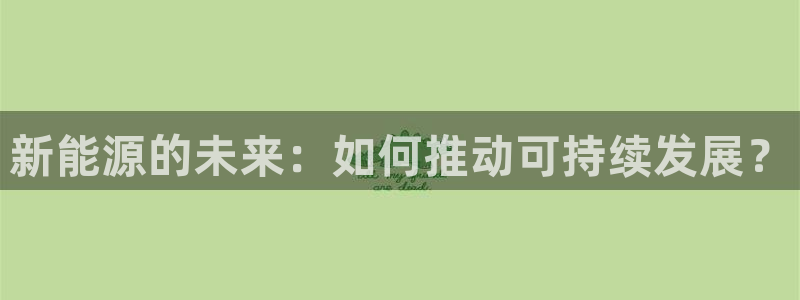 球盟会有没有黑单的球员:新能源的未来:如何推动可持续发展?